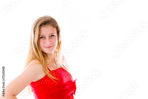 model isolated on plain background pround confident hands on hip © bruno135_406