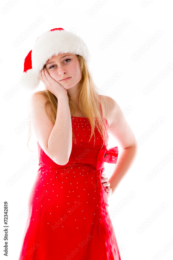 model isolated on plain background bored upset model isolated on plain background bored upset