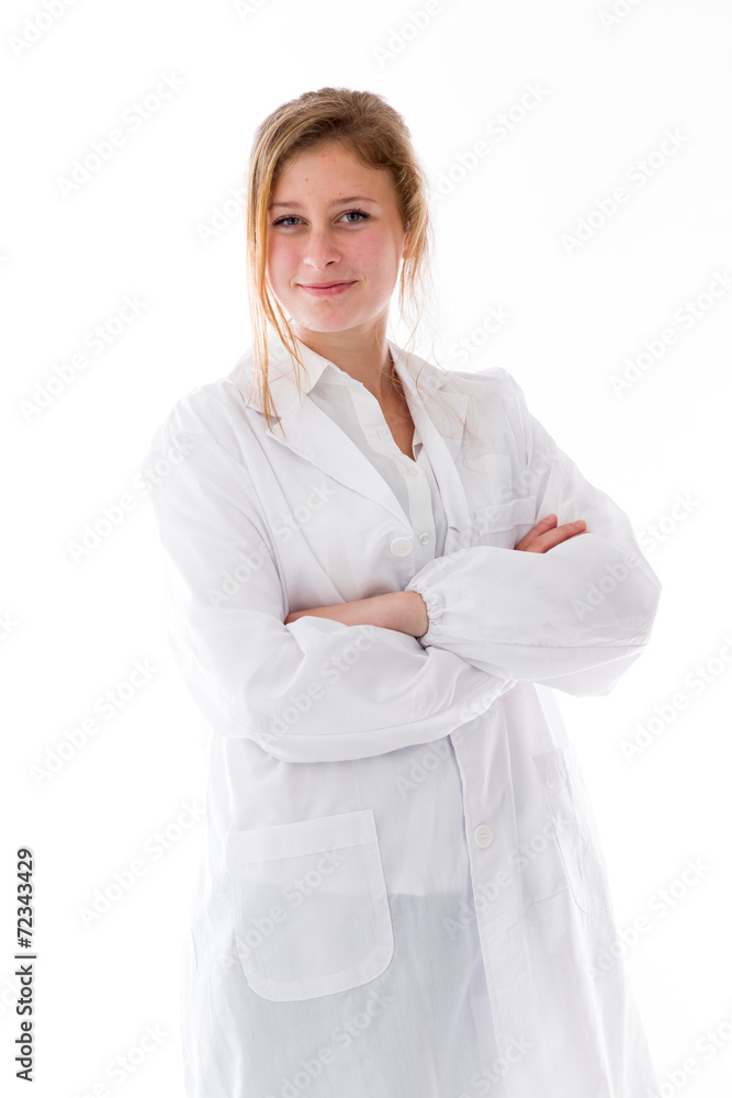 model isolated on plain background happy smiling arms crossed model isolated on plain background happy smiling arms crossed