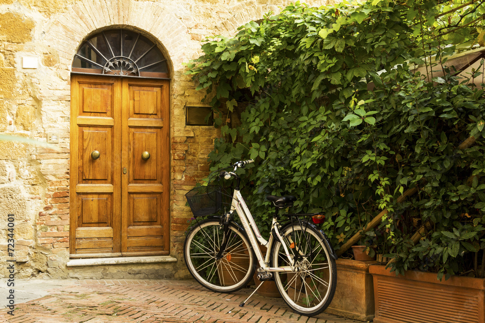 Old vintage street in an Italian village