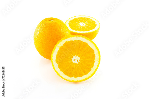 slice orange isolated on white