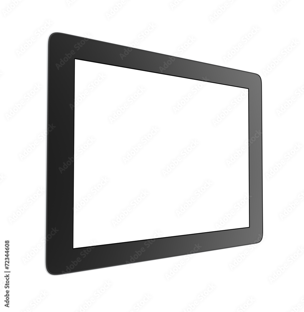 tablet with blank screen isolated on white background. tablet with blank screen isolated on white background.