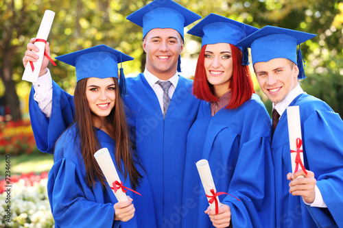 Graduate students wearing g...