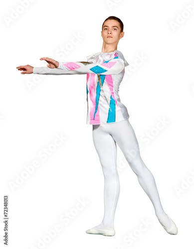 Young male ballet dancer posing