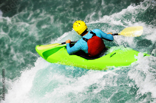 White water kayaking as extreme and fun sport