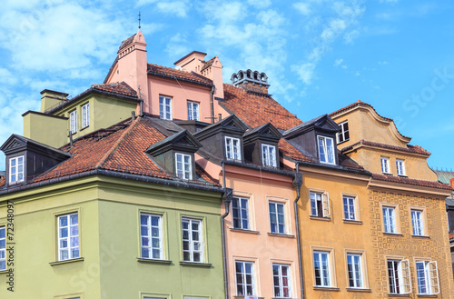 Roofs of Warsaw Old Town, Royal Castle Square