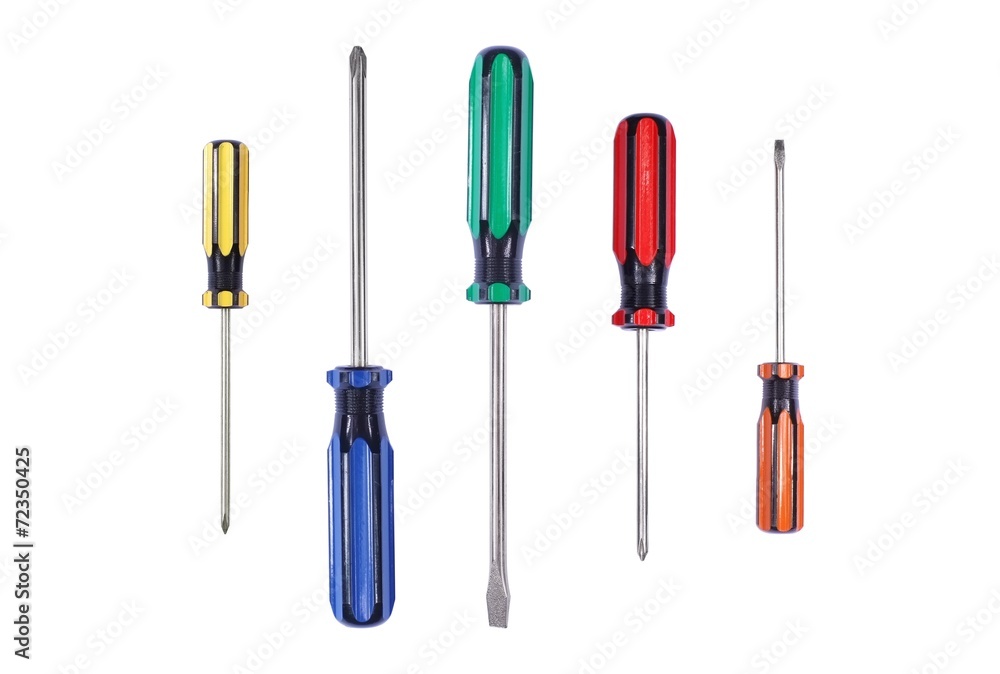 Screwdrivers isolated on white Screwdrivers isolated on white