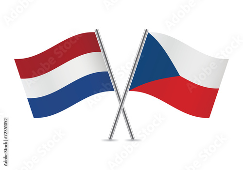 Free Download Czech and Netherlands flags. Vector illustration. - GFXLoad