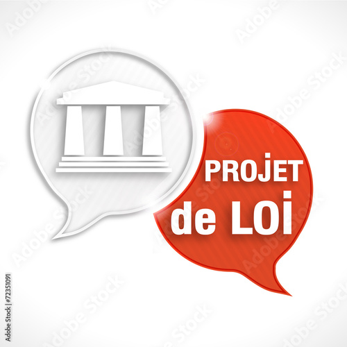 bulles rayées : projet de loi & picto assemblée