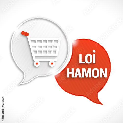 bulles rayées : loi hamon & picto caddie achat