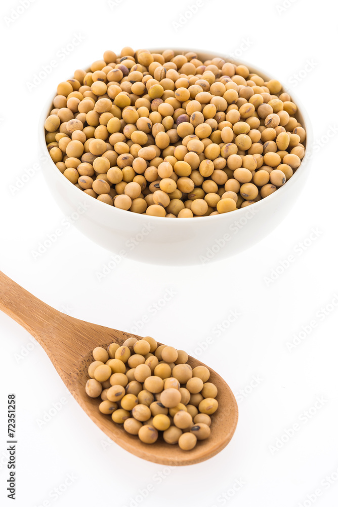 Soybean isolated on white background Soybean isolated on white background