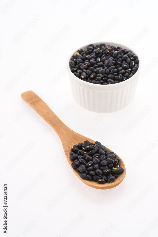Black beans isolated on white background Black beans isolated on white background