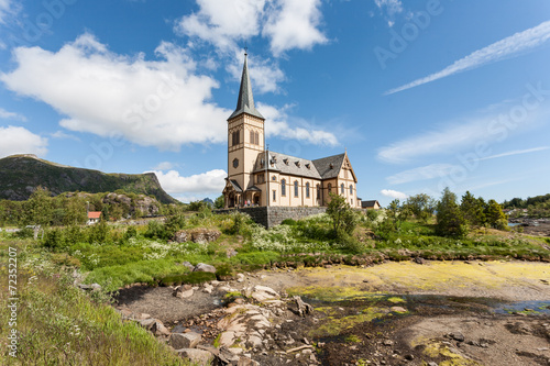 Church on lofoten islands, Norway. © Alex Ishchenko
