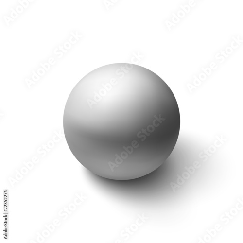 Realistic grey sphere