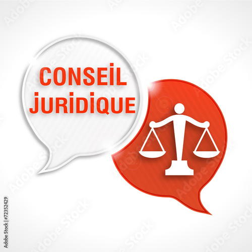 bulles rayées : conseil juridique & picto justice balance