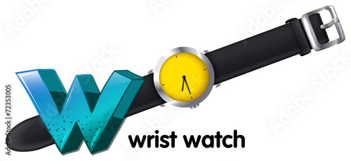 A letter W for wrist watch