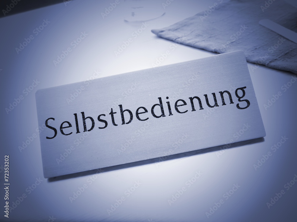 Naklejka premium Selbstbedienung...Self-Service