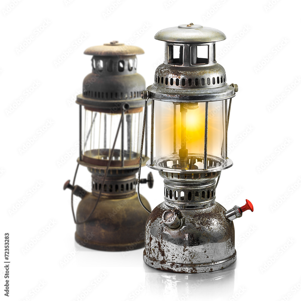 Storm lantern isolated