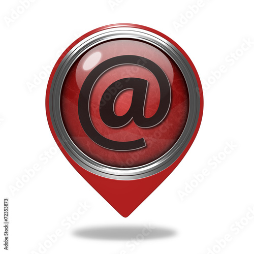 Email pointer icon on white background