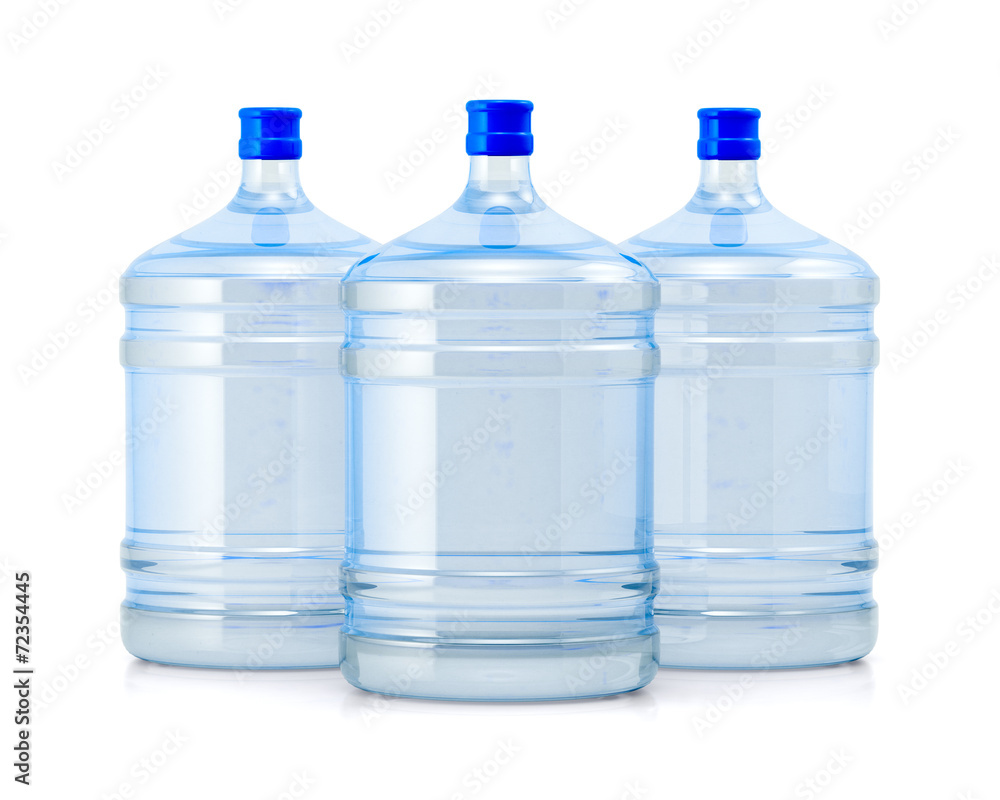 Three big bottles water
