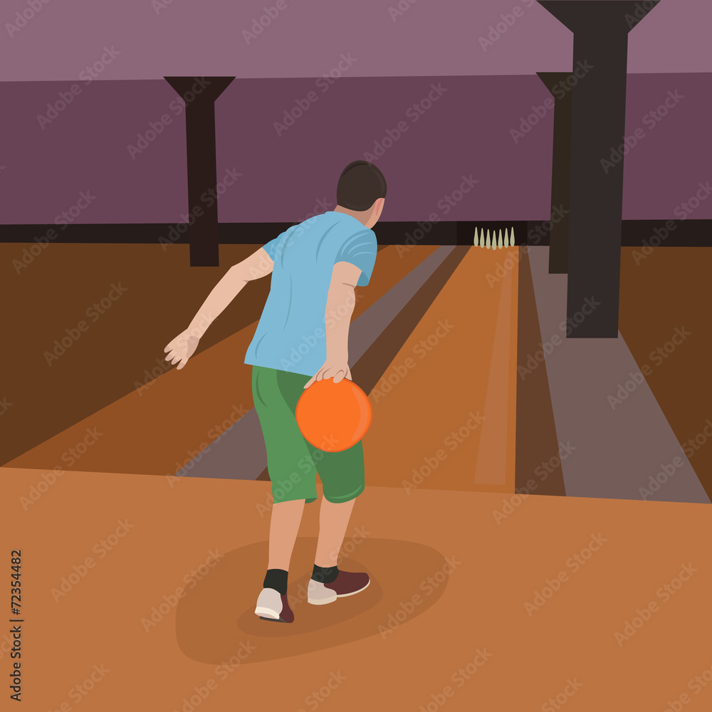 Illustration of bowler Illustration of bowler
