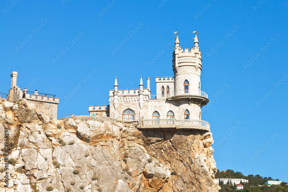 Aurora rock with Swallow's Nest castle, Crimea