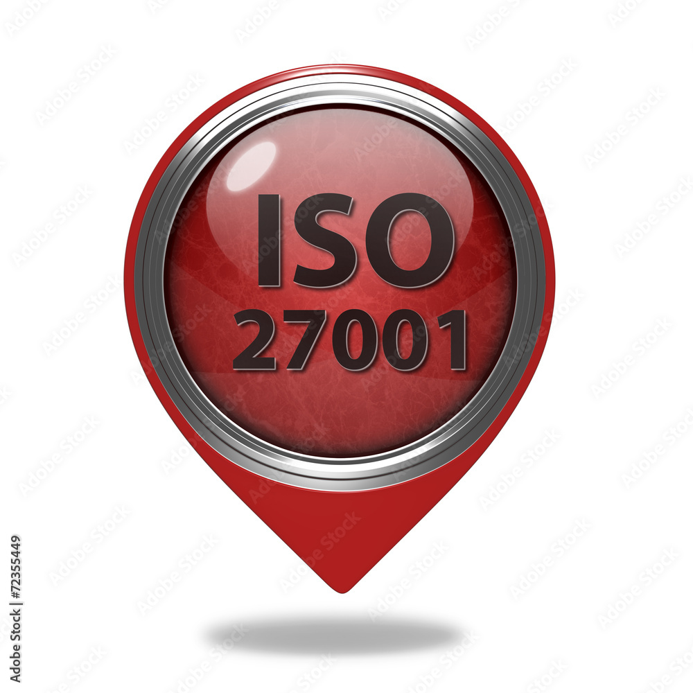 Iso 27001 pointer icon on white background Iso 27001 pointer icon on white background