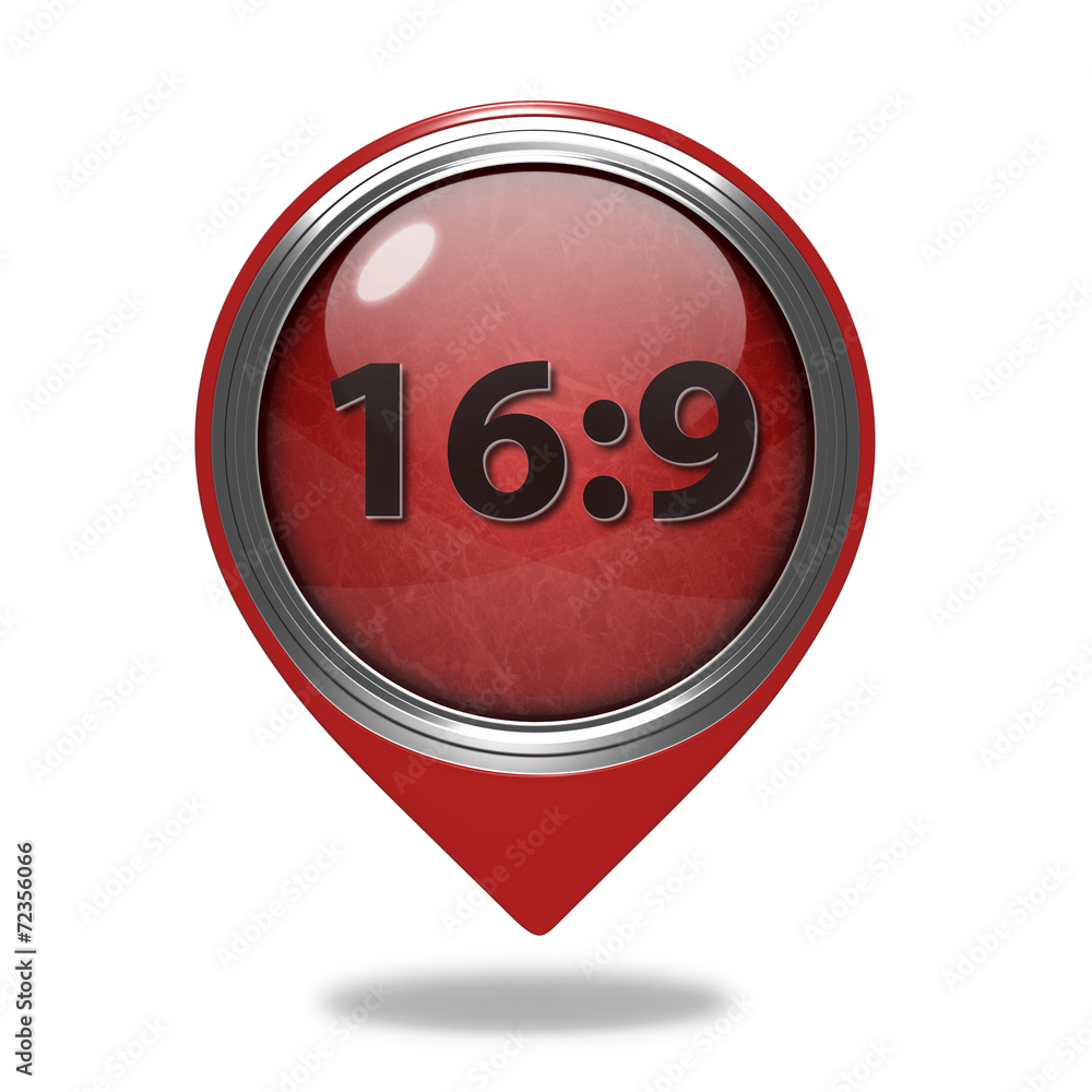 16:9 pointer icon on white background 16:9 pointer icon on white background