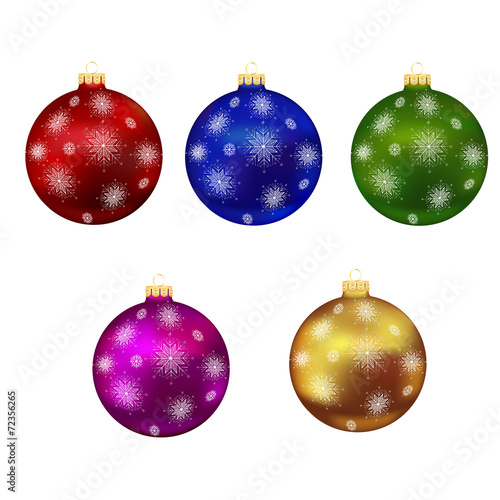 New Year and Christmas decorations in vectors