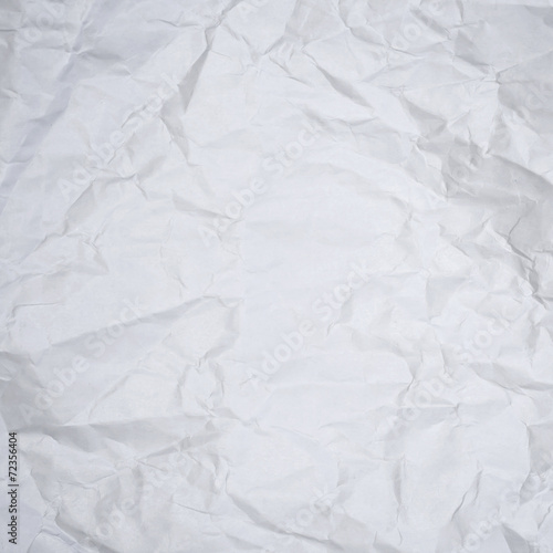 white wrinkled paper texture or background
