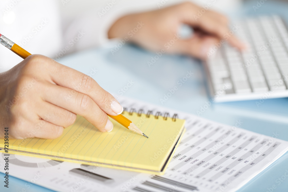Businesswoman Writing Notes Businesswoman Writing Notes