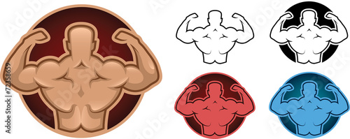 Bodybuilder model illustration