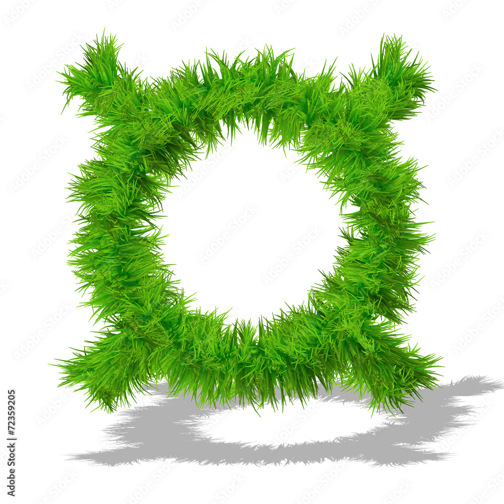 Conceptual green grass 3D font isoalted Conceptual green grass 3D font isoalted