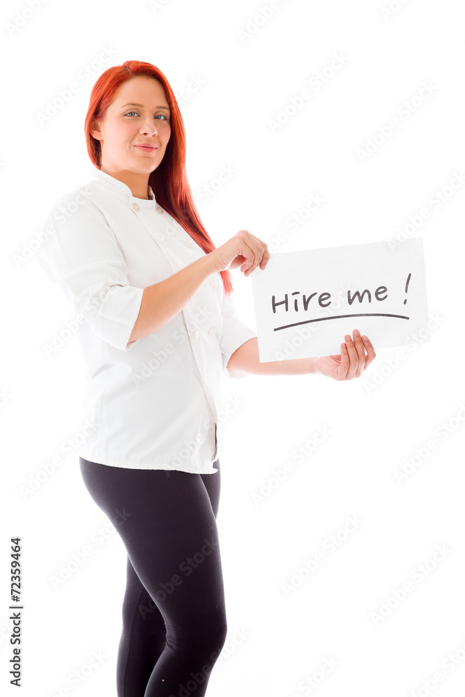 model isolated on white holding a sign model isolated on white holding a sign