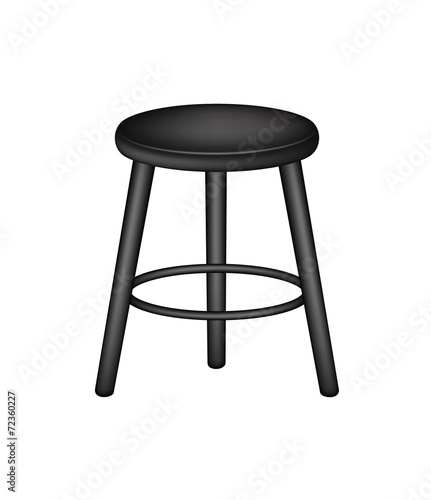 Retro stool in black design