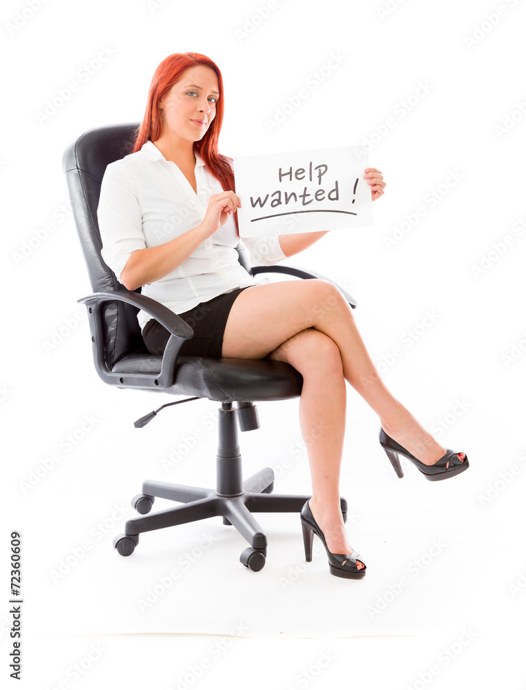 model isolated on white holding a sign model isolated on white holding a sign