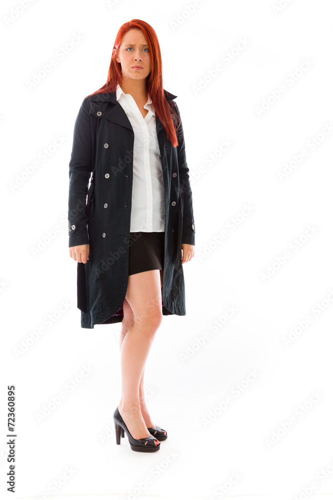 model isolated on plain background upset angry worried model isolated on plain background upset angry worried