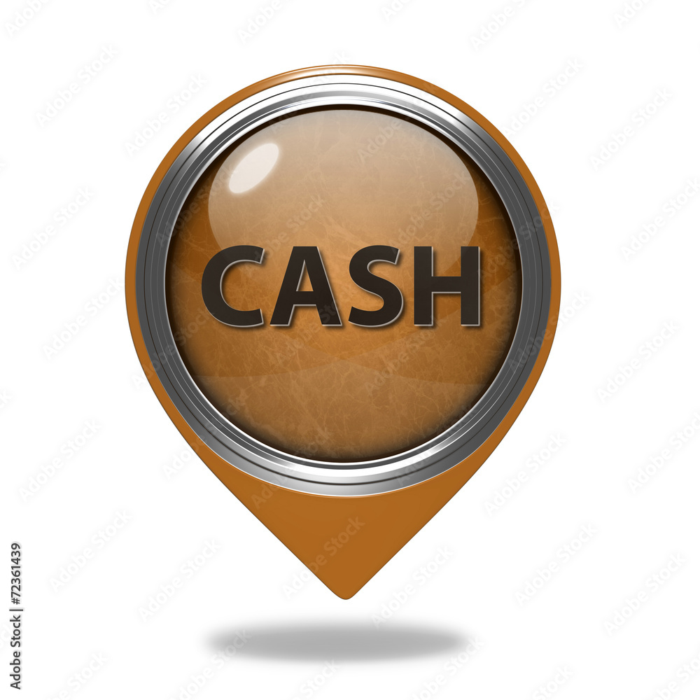 Cash pointer icon on white background Cash pointer icon on white background