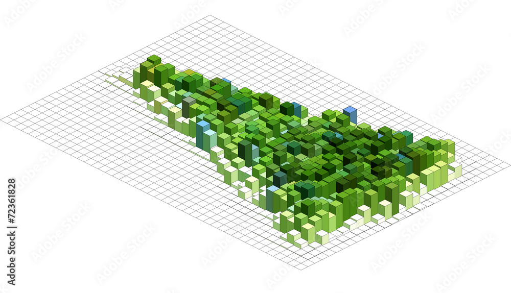 Fototapeta premium Abstract 3d christmas tree