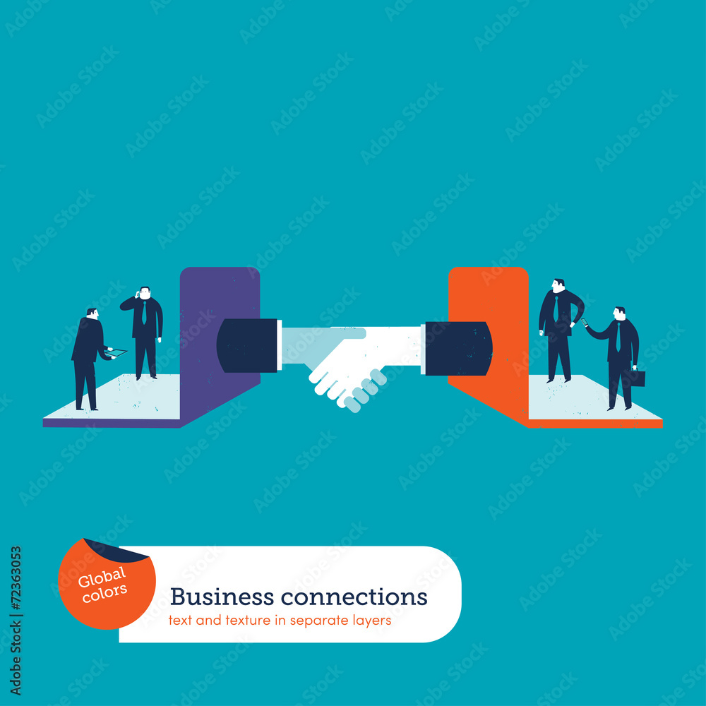 Making partnership with computer Stock Vector | Adobe Stock