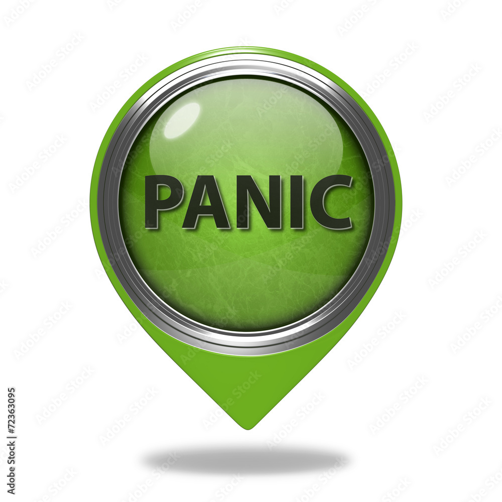 panic pointer icon on white background panic pointer icon on white background
