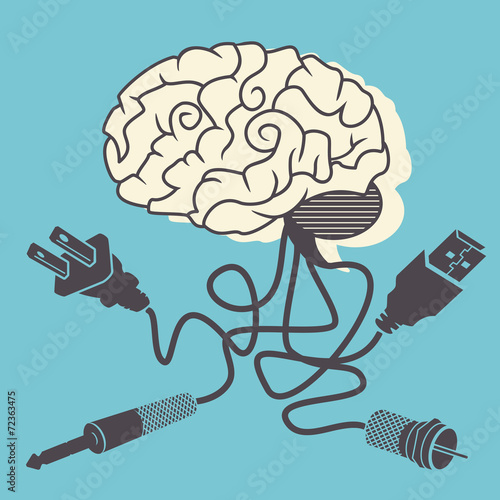 Brain connectivity, vector illustration