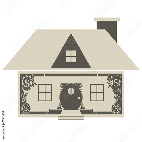 House made of money, vector illustration