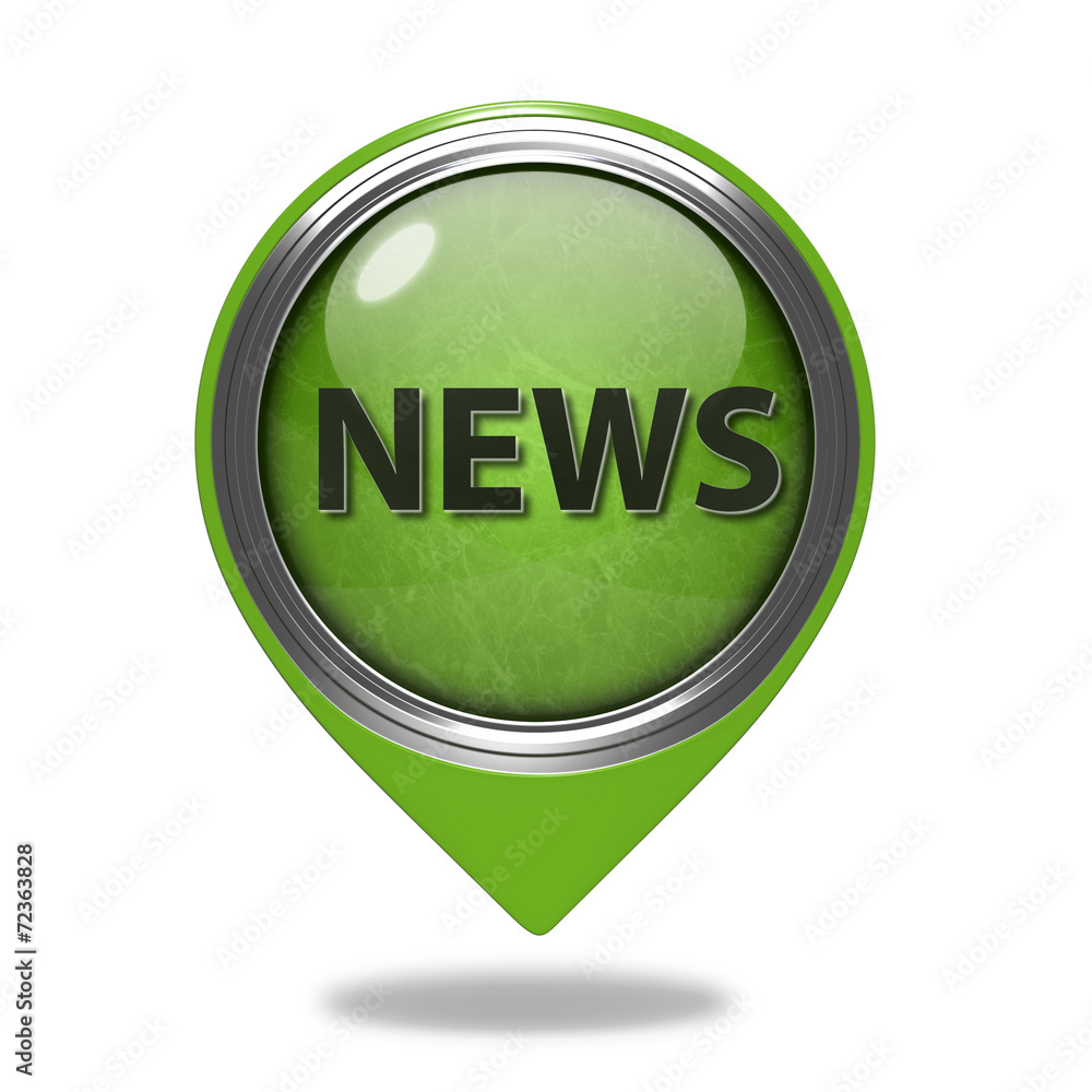 News pointer icon on white background News pointer icon on white background