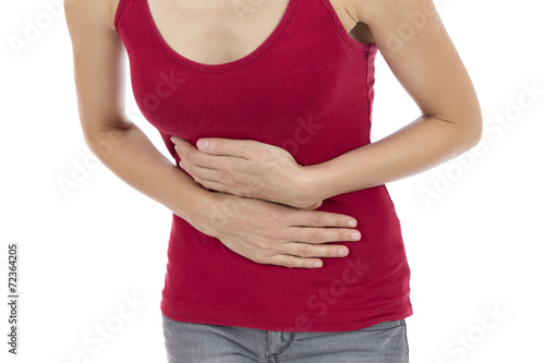 Woman with a stomach pain