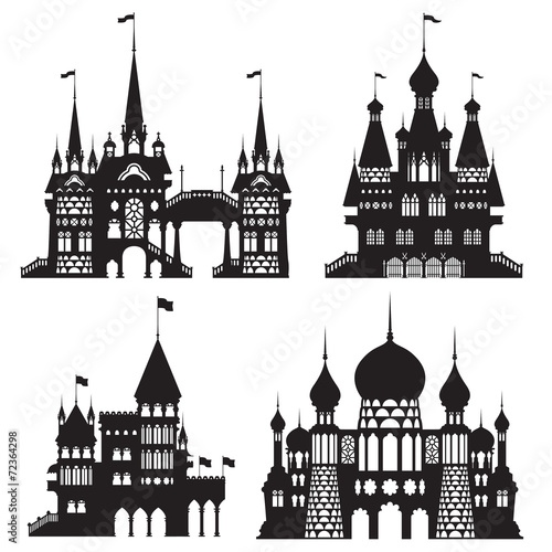 Castle Vintage Vector Set