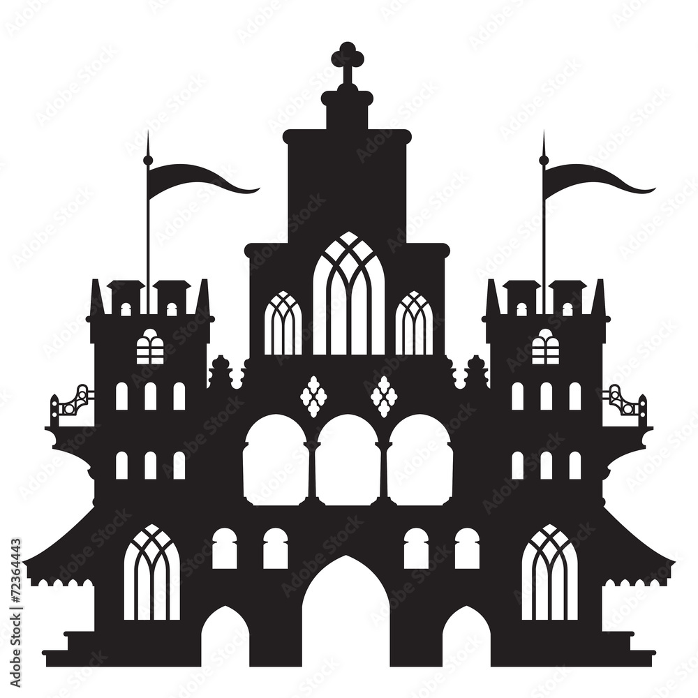 Fototapeta premium Castle Vintage Vector