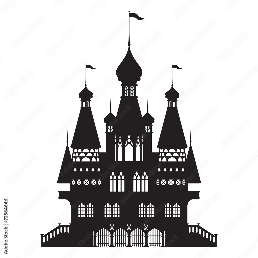 Fototapeta premium Castle Vintage Vector