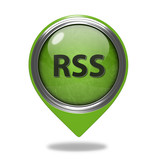RSS pointer icon on white background
