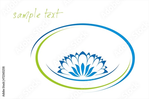 Fototapeta Naklejka Na Ścianę i Meble -  water lily , Buddha, Eco friendly business logo design